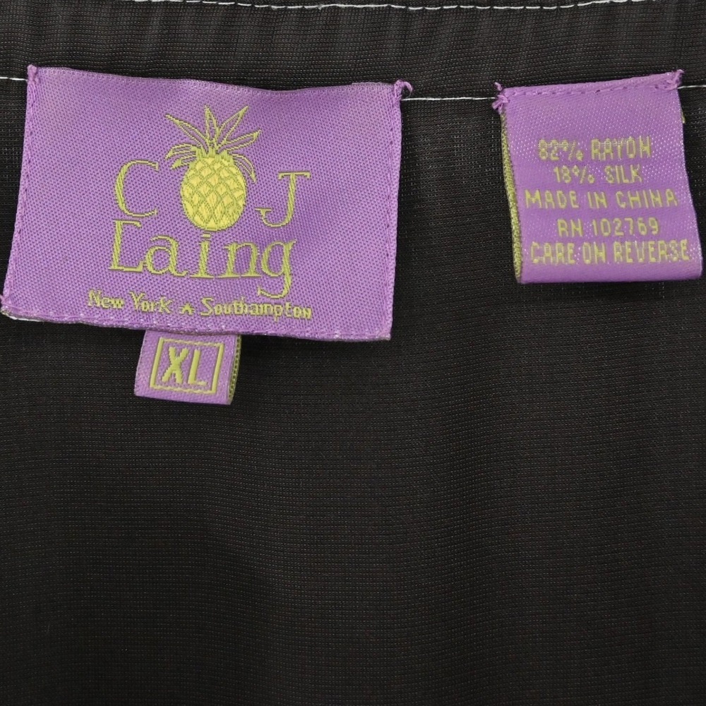 CJ Laing Velvet Soutache Tunic Womens Size XL Black Silk Blend Boho Embroidered - Picture 6 of 8
